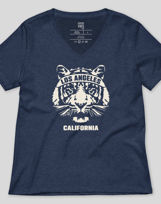 V-Neck: Los Angeles Ambush Tee - Heather Navy