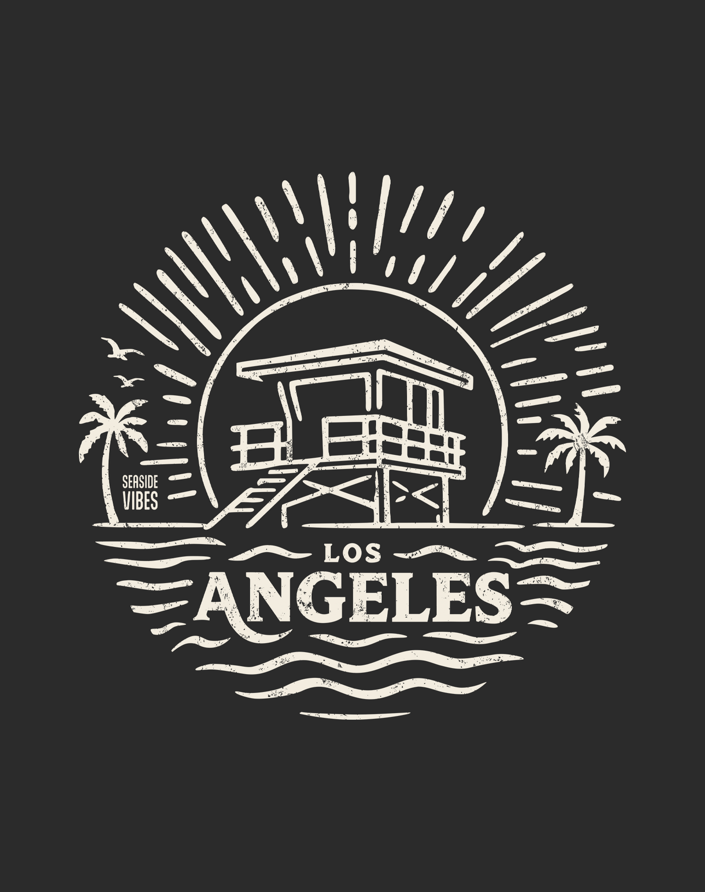 V-Neck: Los Angeles Sunrise Session Tee | Dark Grey Heather