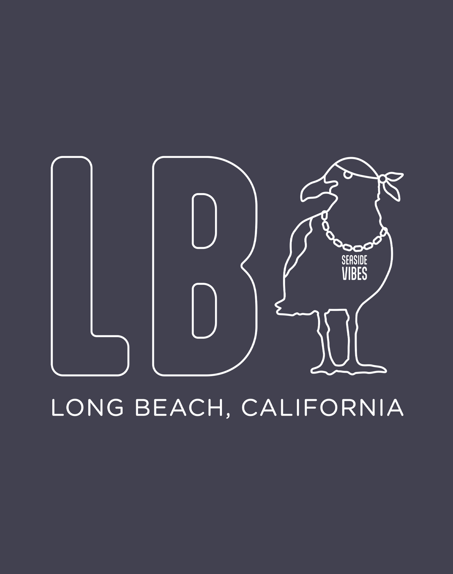 Unisex: LB C-Gull Tee - 100% Cotton | Navy