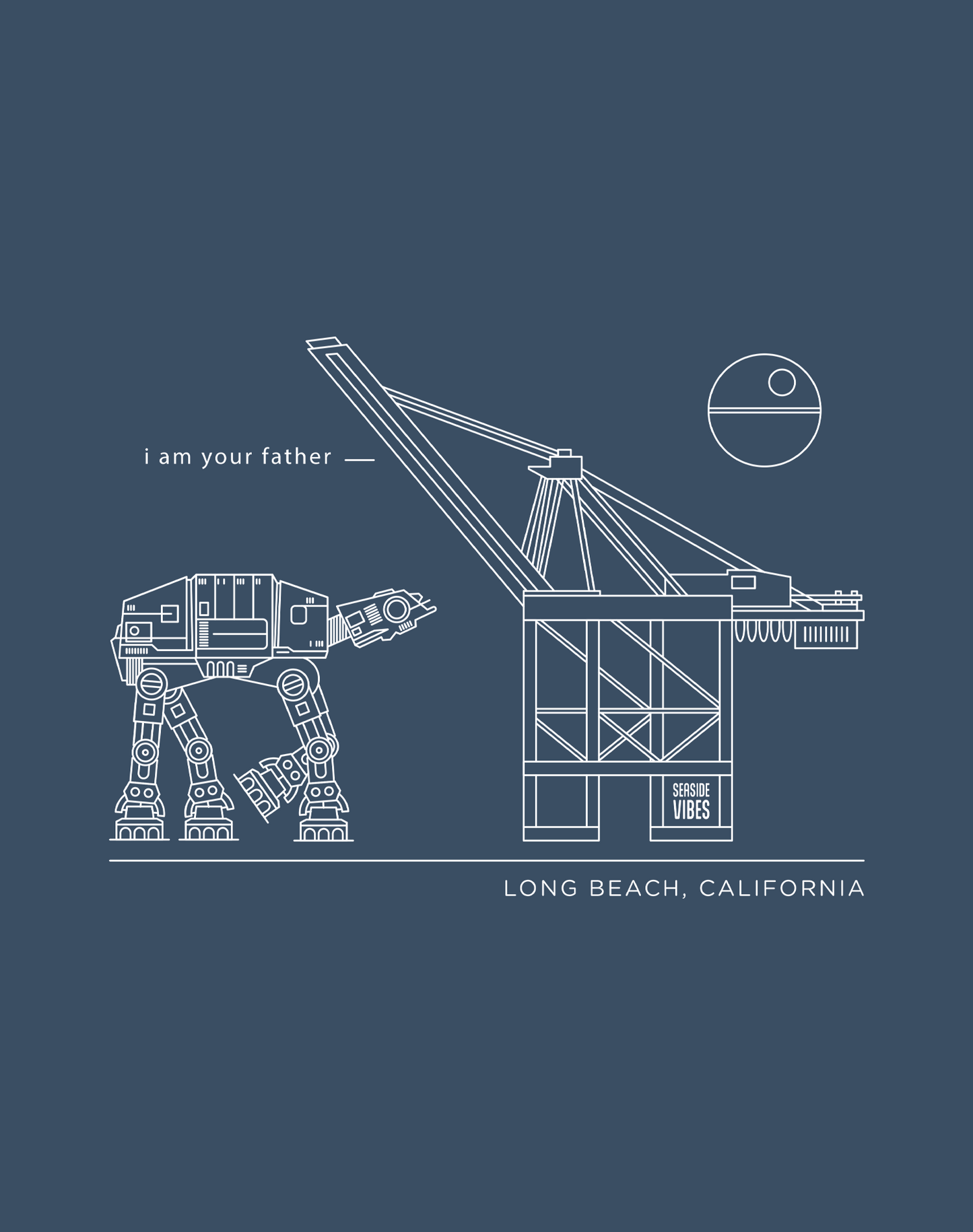 Long Beach I Am Your Father Tee - Premium 100% Cotton | Midnight