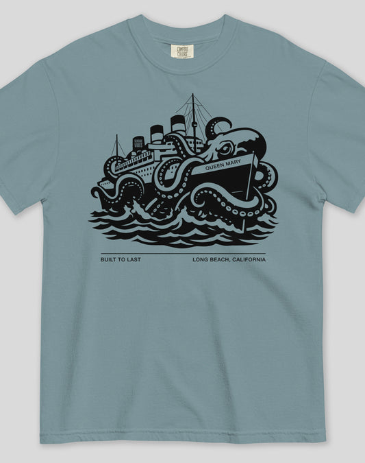 Unisex: Long Beach Built to Last Tee - 100% Cotton | Ice Blue