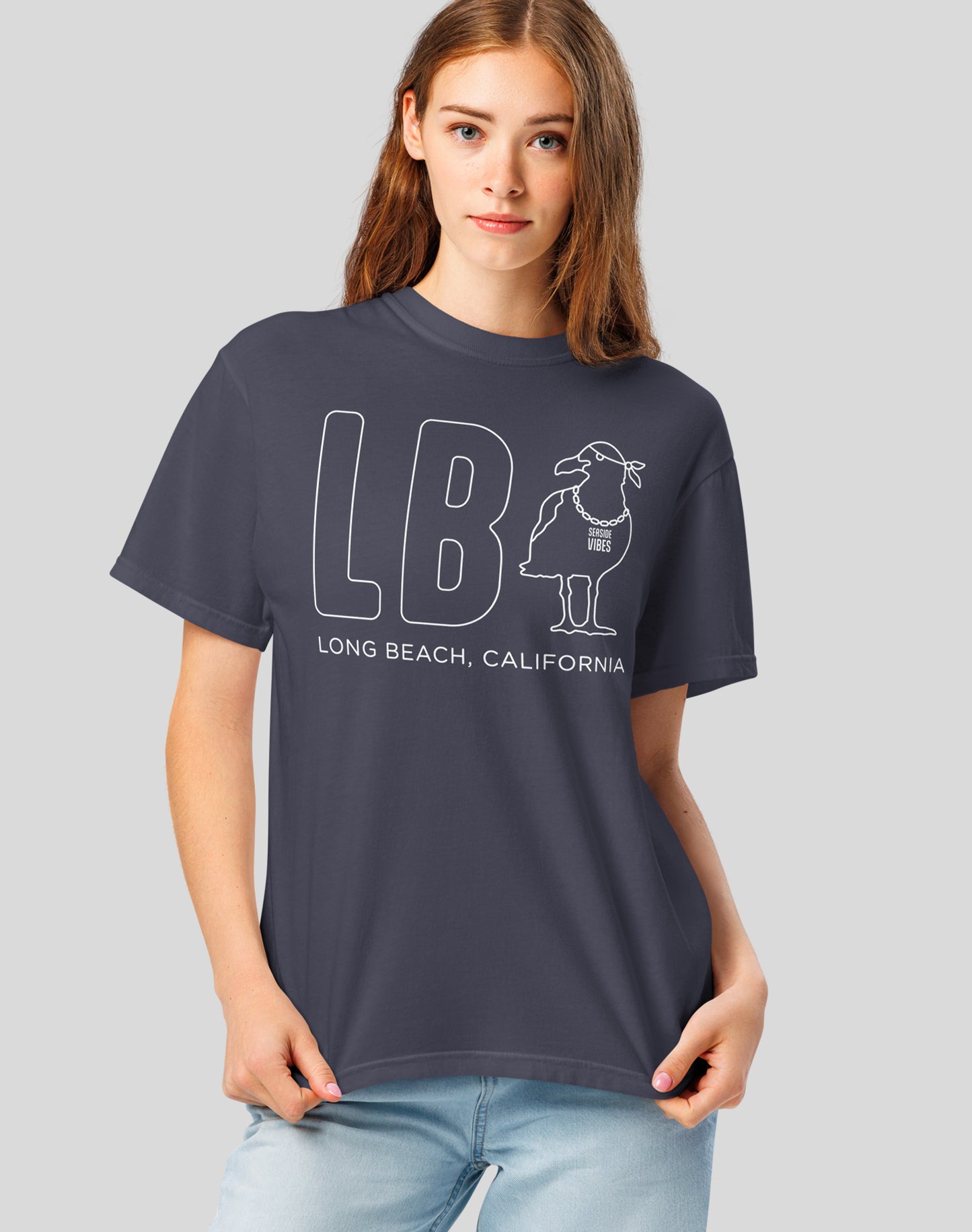 Unisex: LB C-Gull Tee - 100% Cotton | Navy