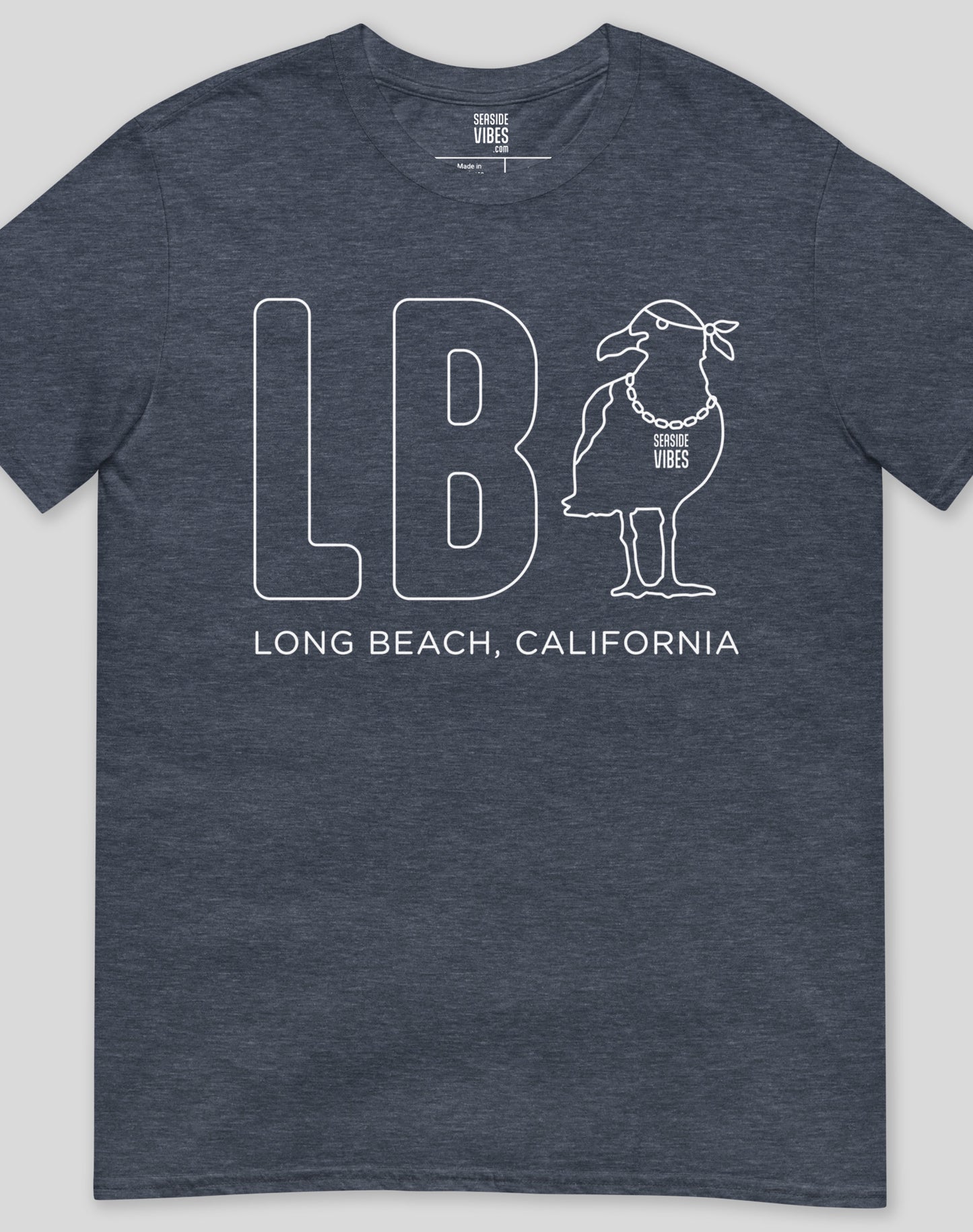 Long Beach LB C-Gull Tee - Unisex | Heather Navy