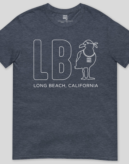 Long Beach LB C-Gull Tee - Unisex | Heather Navy