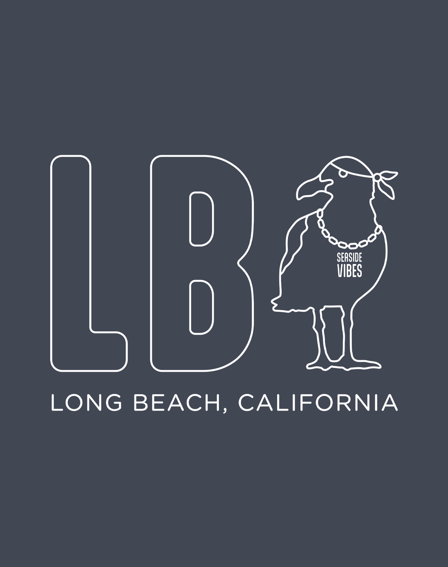 Long Beach LB C-Gull Tee - Unisex | Heather Navy
