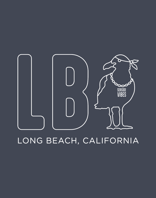 Long Beach LB C-Gull Tee - Unisex | Heather Navy