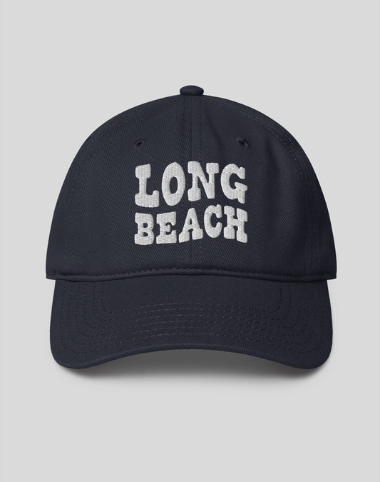 Long Beach Vibes Low Profile Dad Hat - Dark Navy
