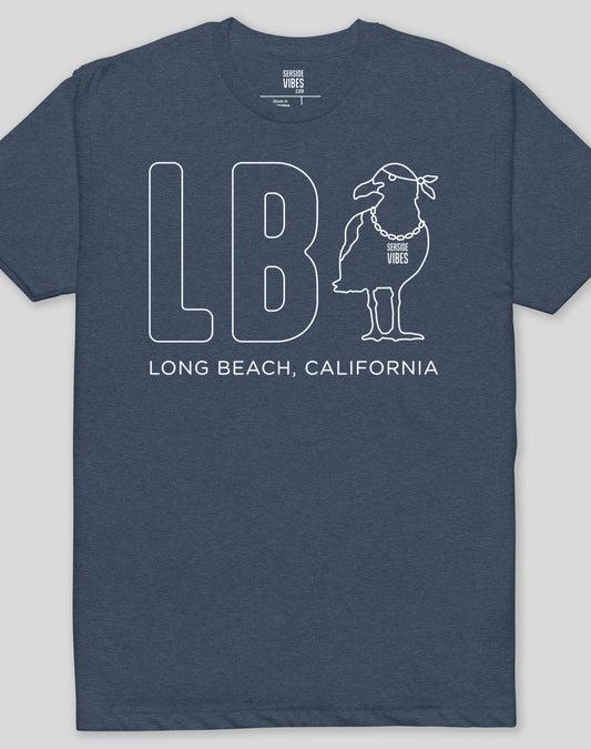 Long Beach LB C-Gull Tee - Cotton Blend | Midnight Navy