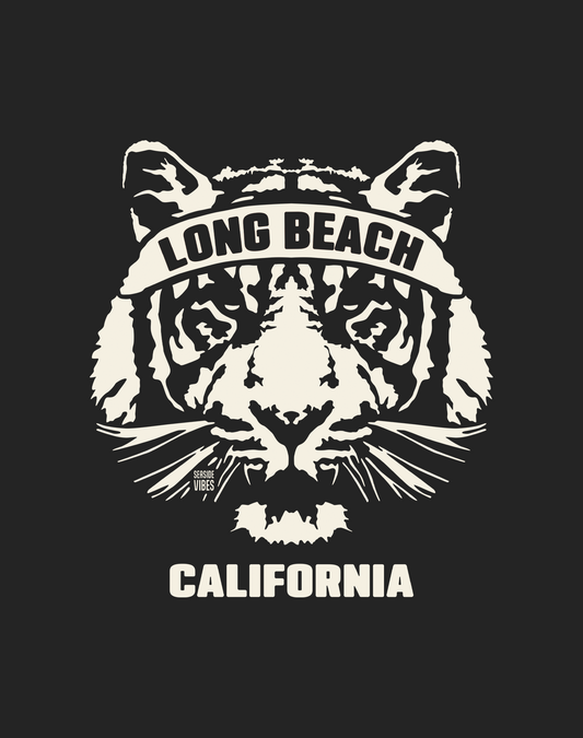 Long Beach Tiger Ambush Tee - Cotton Blend | Charcoal