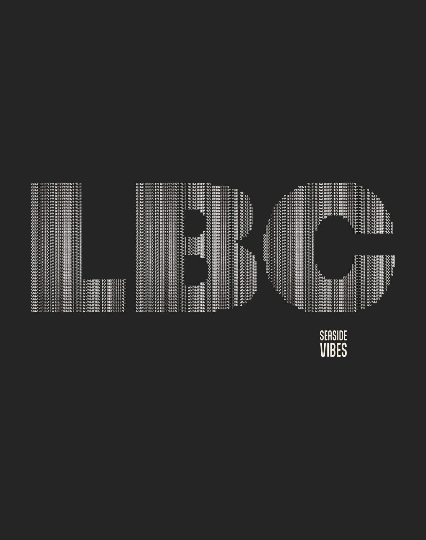 Long Beach Qualified to Represent the LBC Tee - Cotton Blend | Charcoal