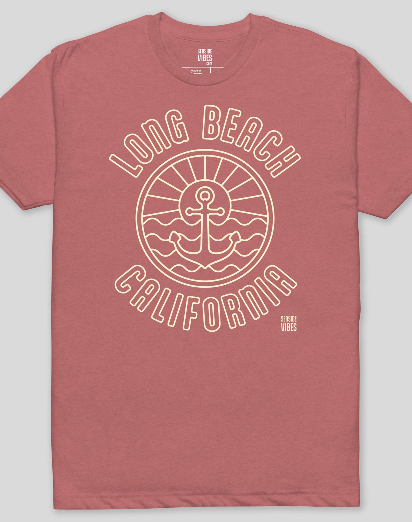 Long Beach Anchor Tee - Cotton Blend | Heather Mauve