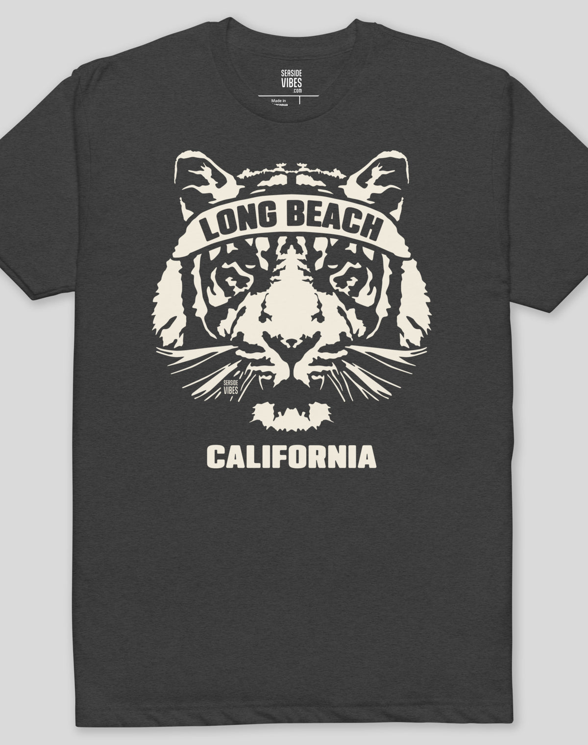 Long Beach Tiger Ambush Tee - Cotton Blend | Charcoal