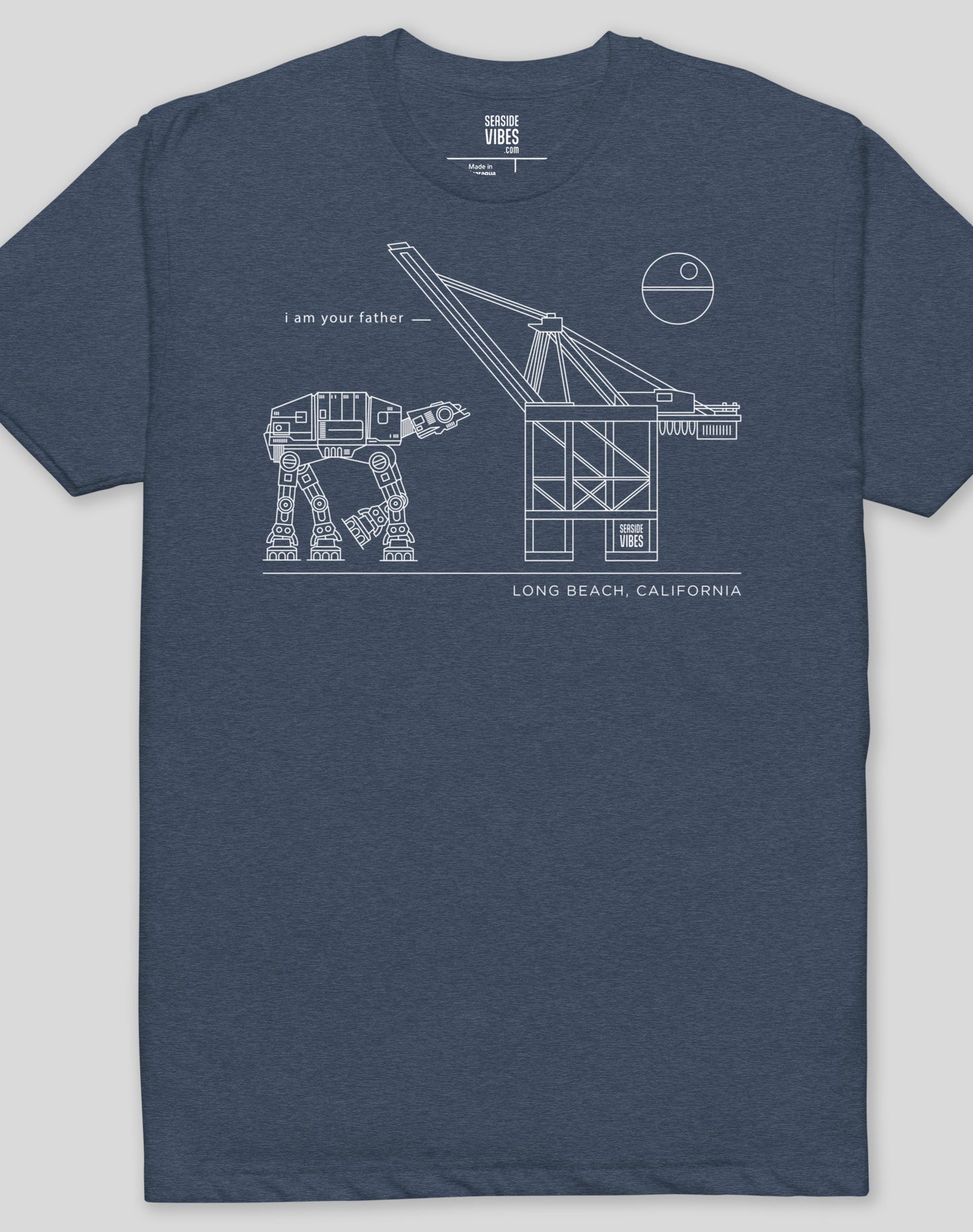 Long Beach I Am Your Father Tee - Cotton Blend | Midnight Navy
