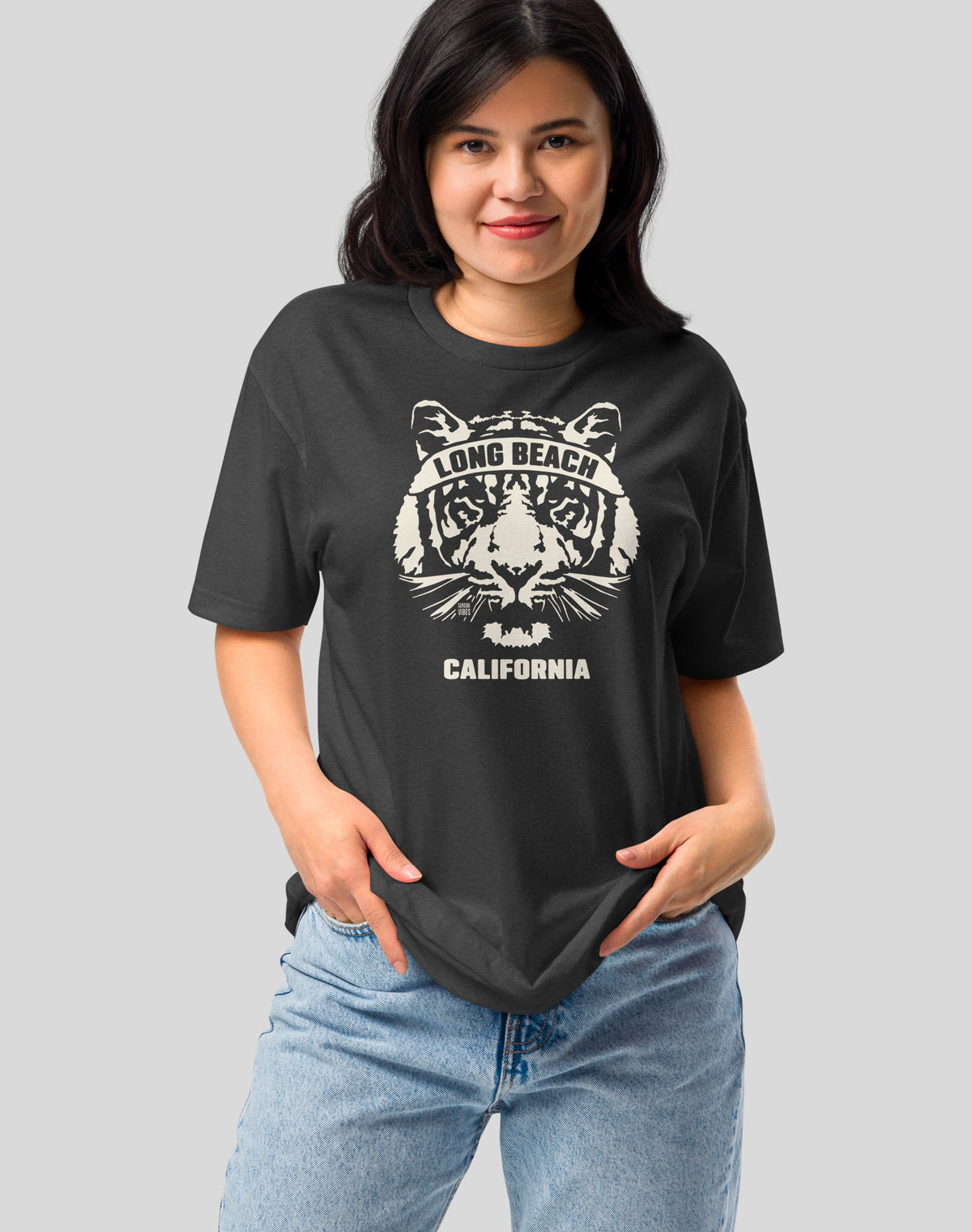 Long Beach Tiger Ambush Tee - Cotton Blend | Charcoal
