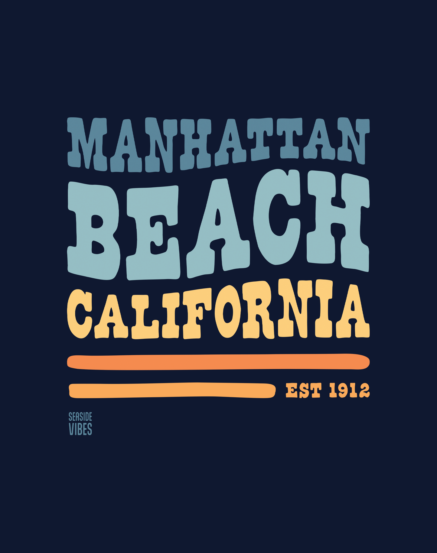 Manhattan Beach Vibes Tee - Unisex | Navy