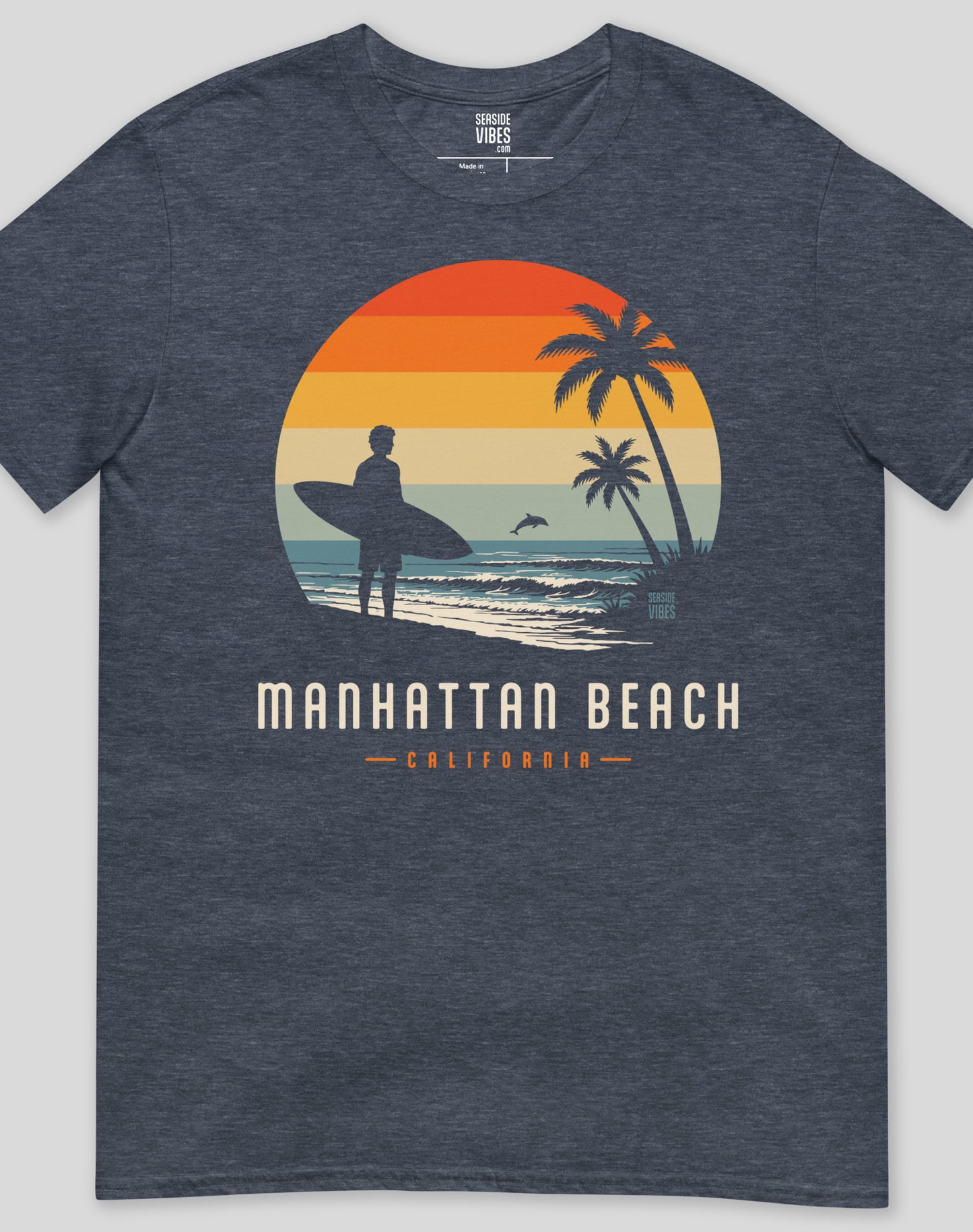 Manhattan Beach Away From Keyboard Tee - Unisex | Heather Navy