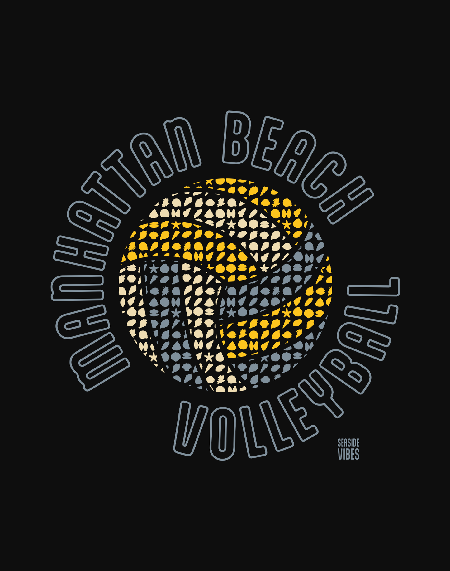 Manhattan Beach Volleyball Tee - Unisex | Black
