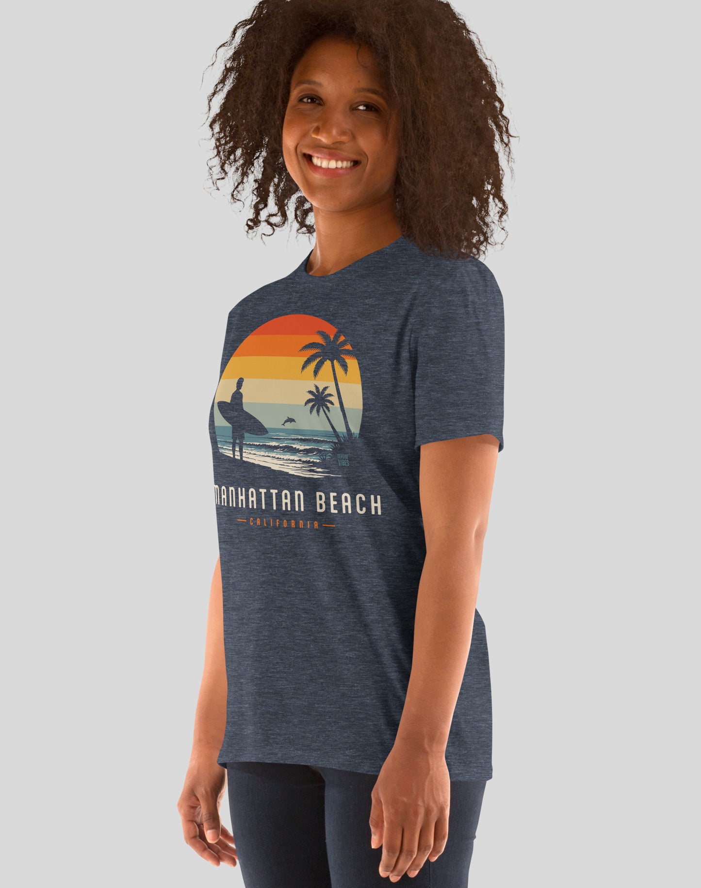 Manhattan Beach Away From Keyboard Tee - Unisex | Heather Navy