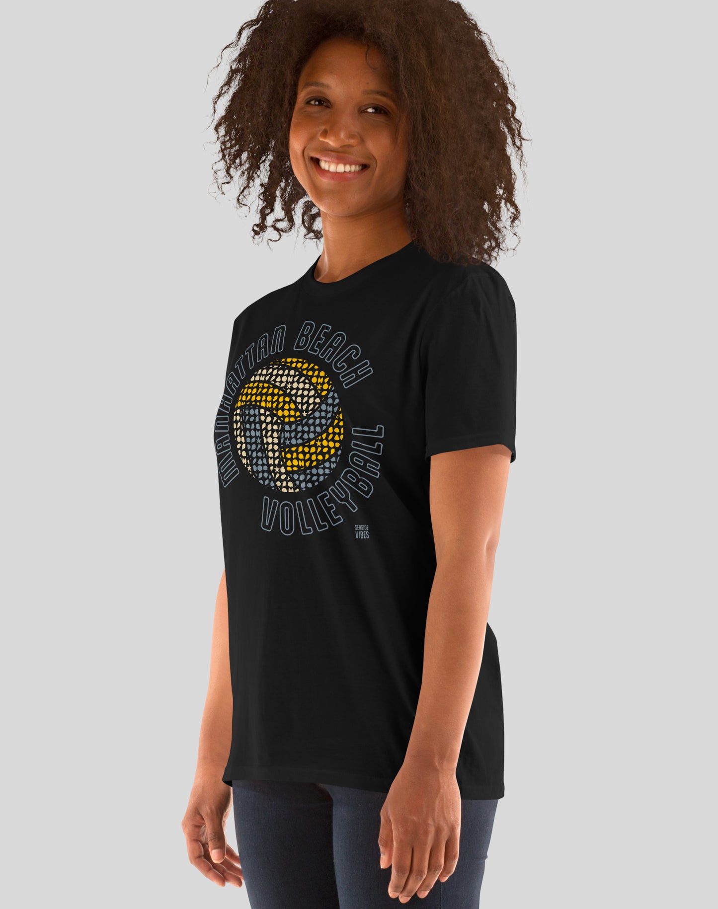 Manhattan Beach Volleyball Tee - Unisex | Black