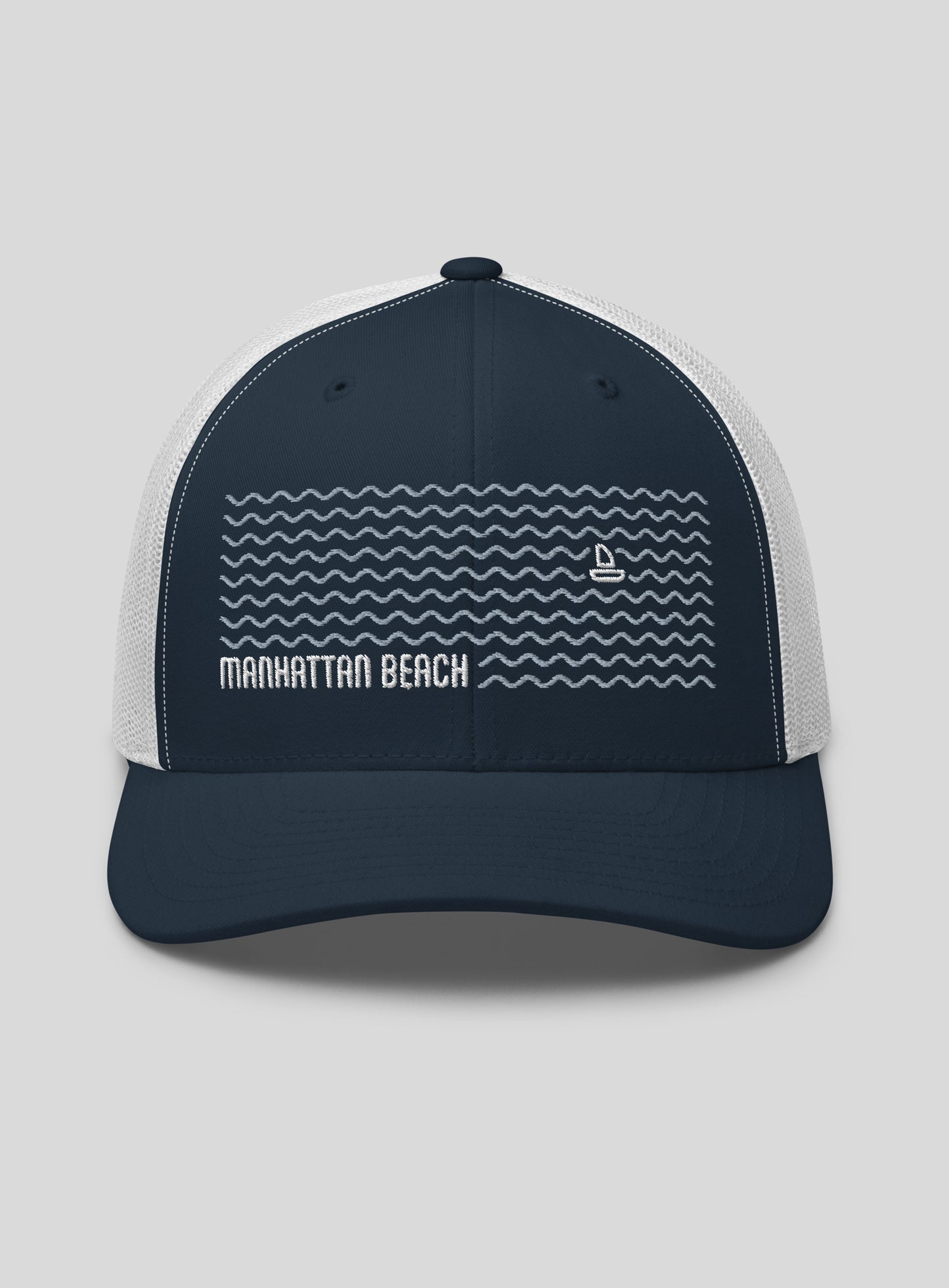 Manhattan Beach Dreamin' Trucker Hat - Navy/White