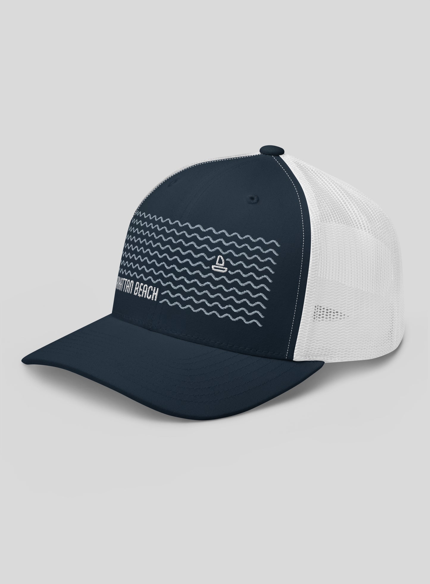 Manhattan Beach Dreamin' Trucker Hat - Navy/White