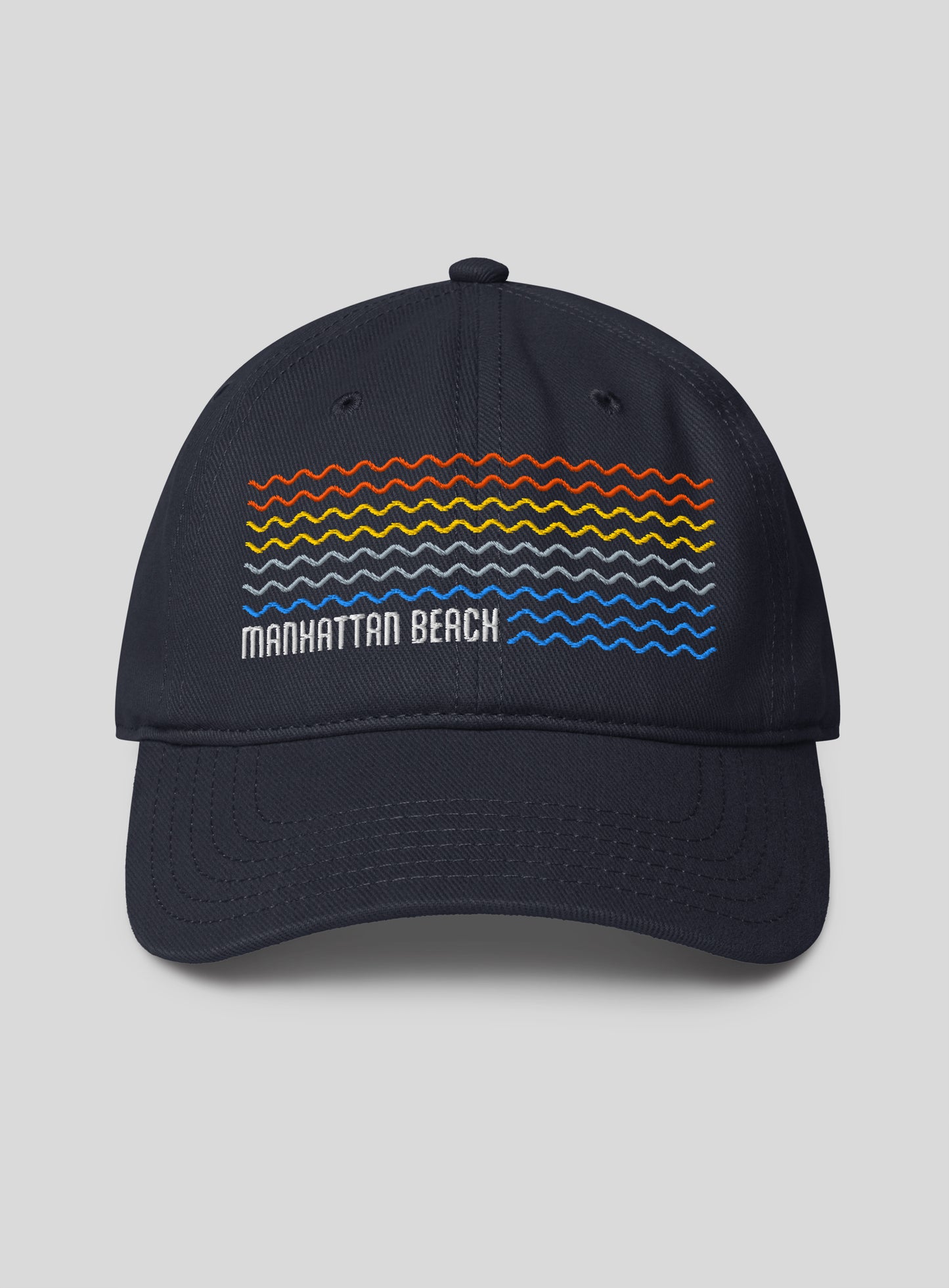 Manhattan Beach Waves Low Profile Hat - Dark Navy