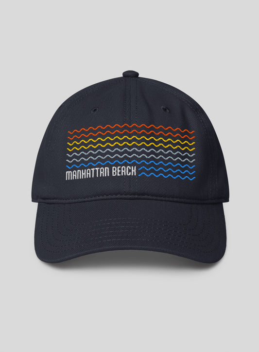 Manhattan Beach Waves Low Profile Hat - Dark Navy