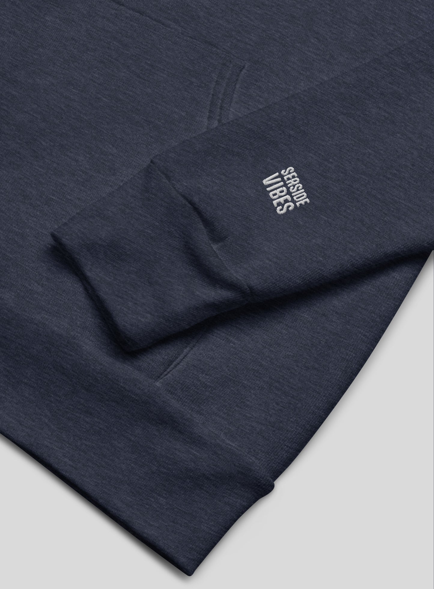 Unisex: Manhattan Beach Vibes Pullover Hoodie - Heather Navy