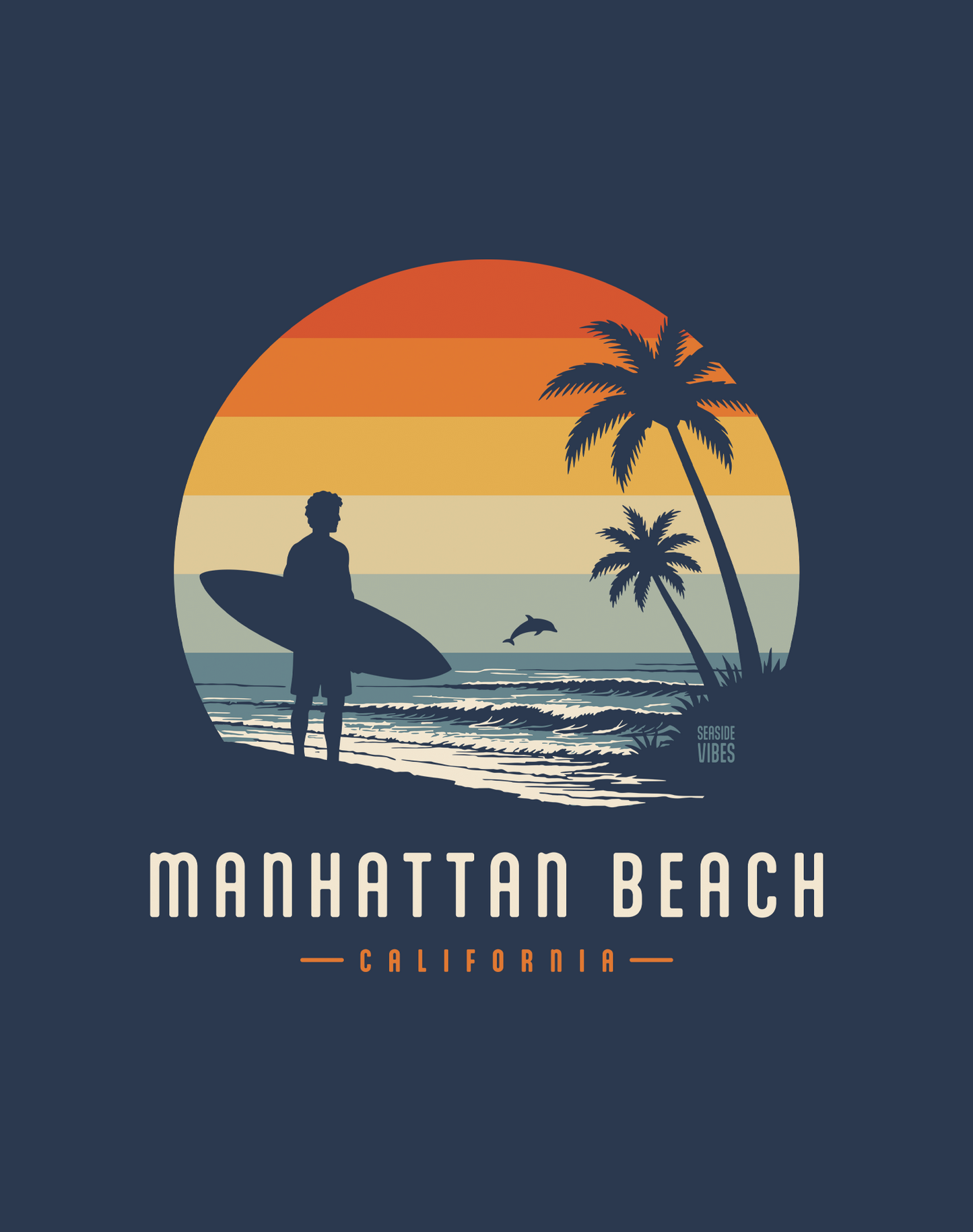 Manhattan Beach Away From Keyboard Tee - Cotton Blend | Midnight Navy