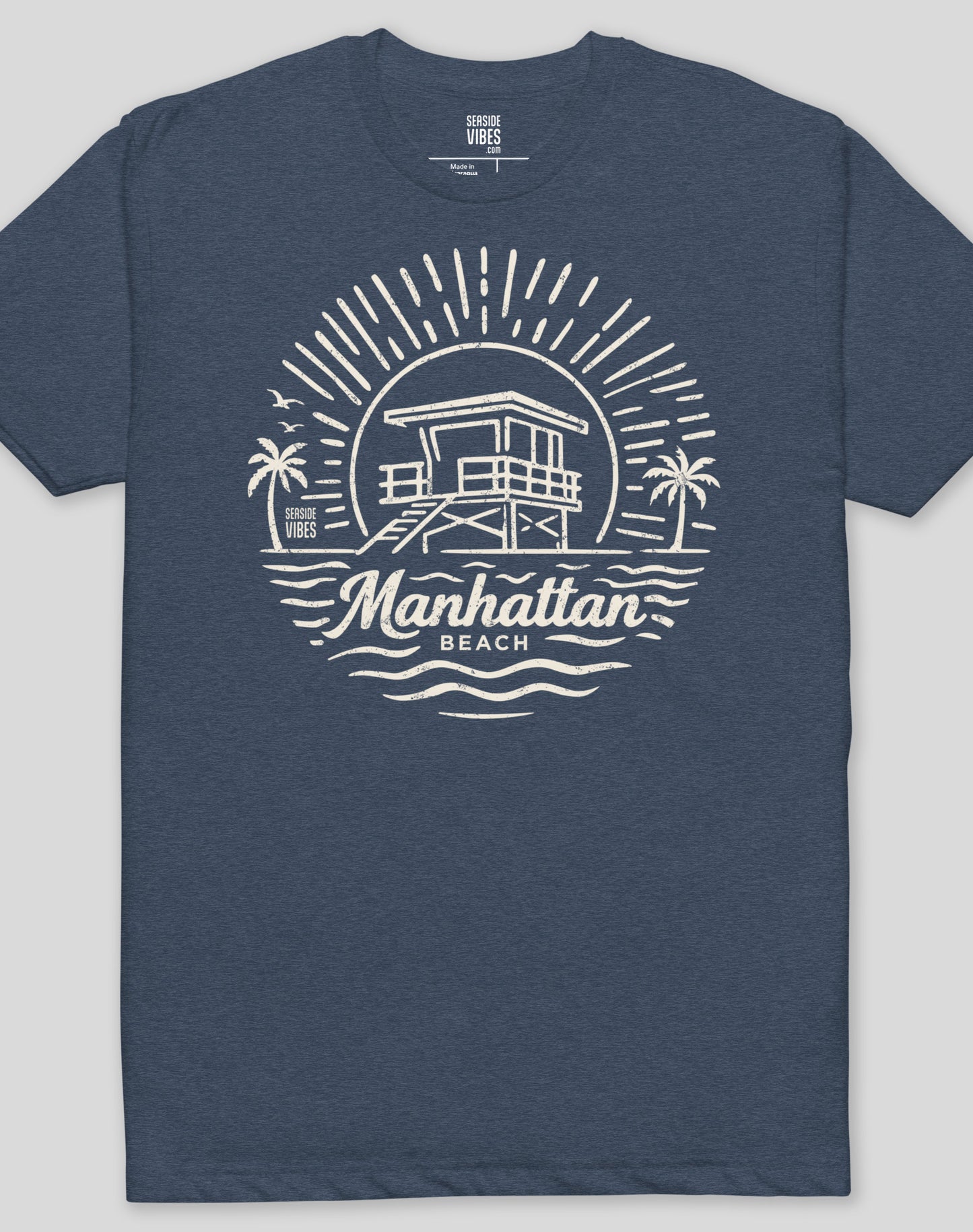 Manhattan Beach Sunrise Session Tee - Cotton Blend | Midnight Navy
