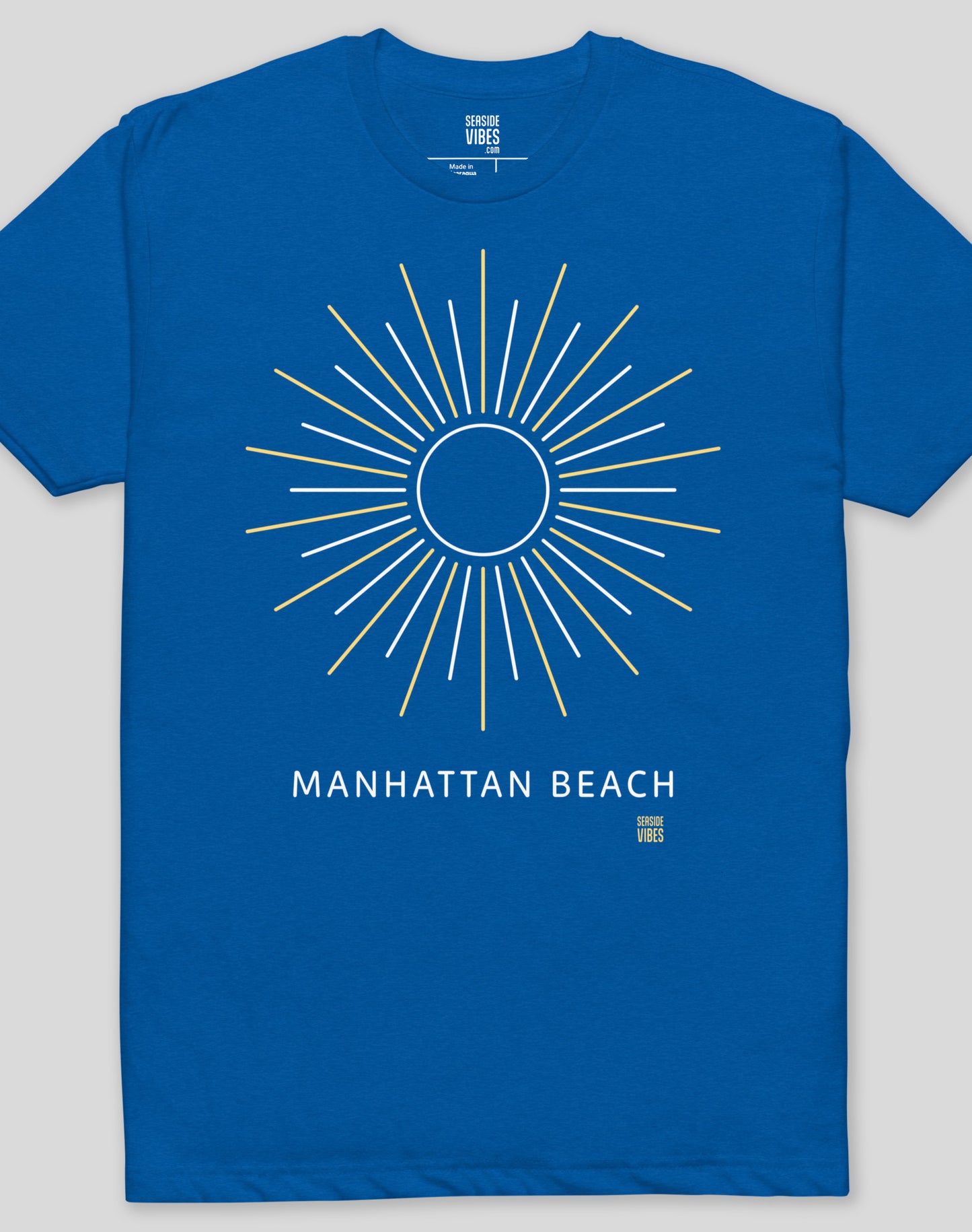 Manhattan Beach Sunburst Tee - Cotton Blend | Royal