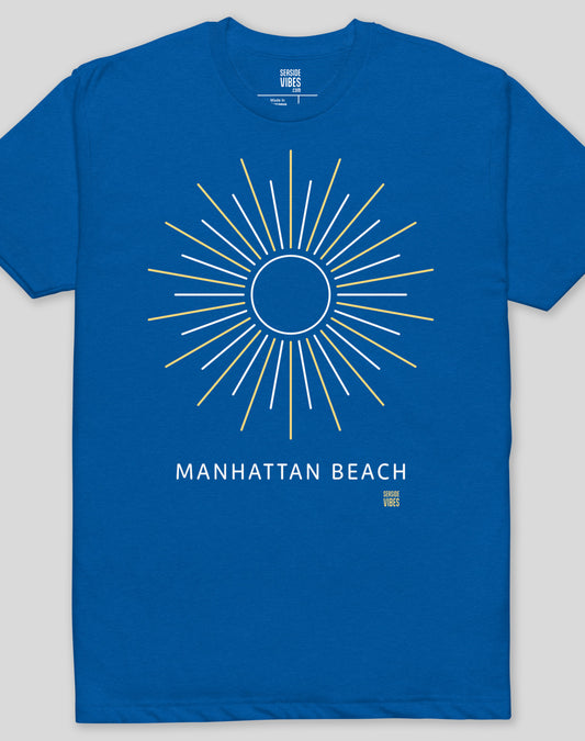 Manhattan Beach Sunburst Tee - Cotton Blend | Royal