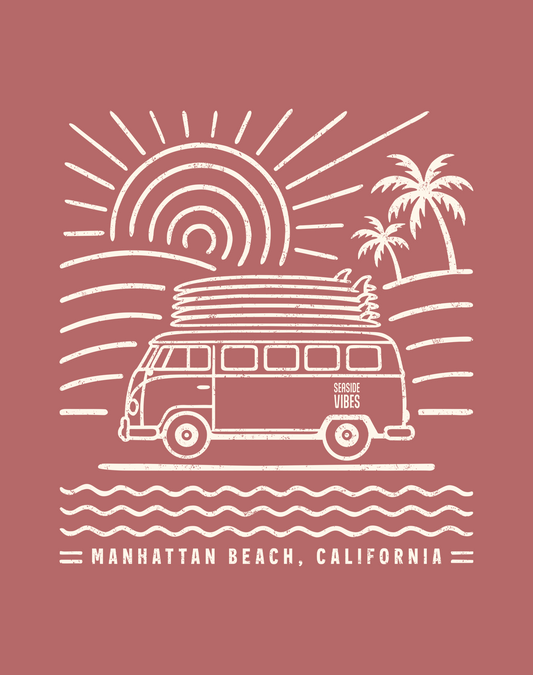 Manhattan Beach Endless Summer Tee - Cotton Blend | Heather Mauve