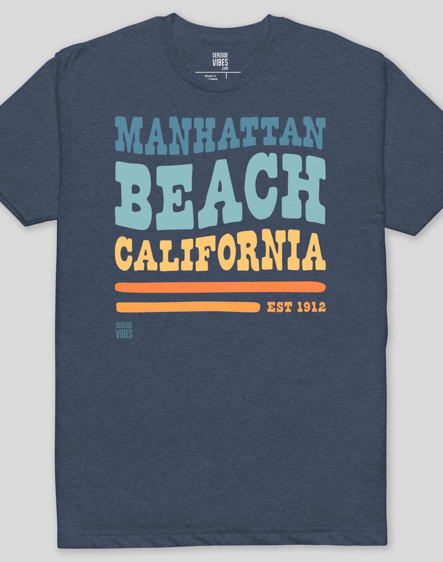 Manhattan Beach Vibes Tee - Cotton Blend | Midnight Navy