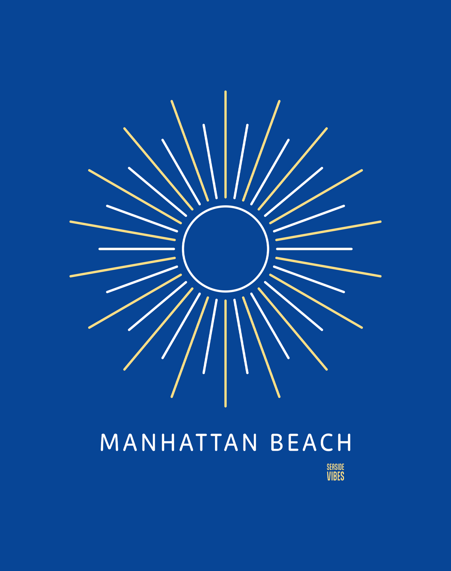 Manhattan Beach Sunburst Tee - Cotton Blend | Royal
