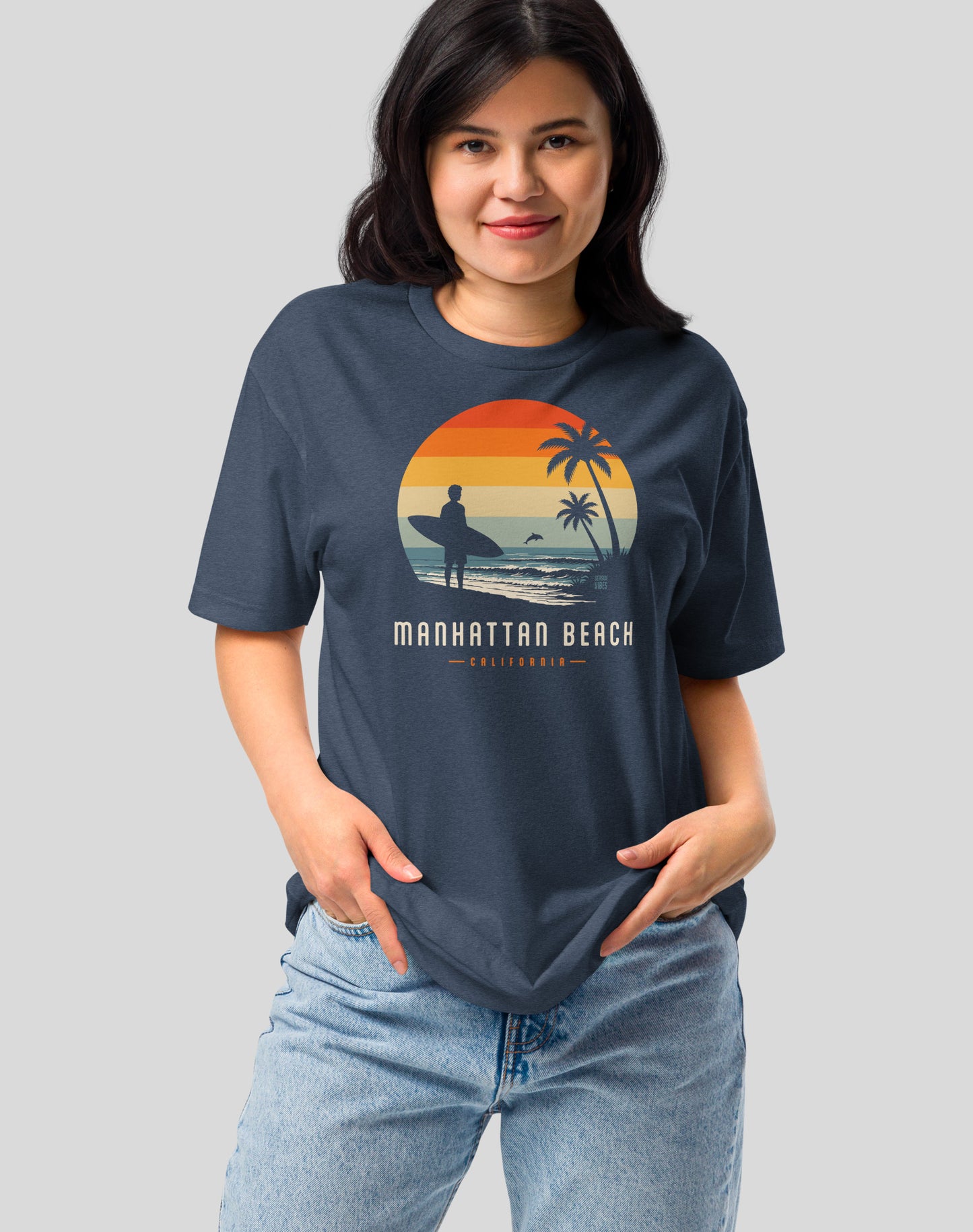 Manhattan Beach Away From Keyboard Tee - Cotton Blend | Midnight Navy