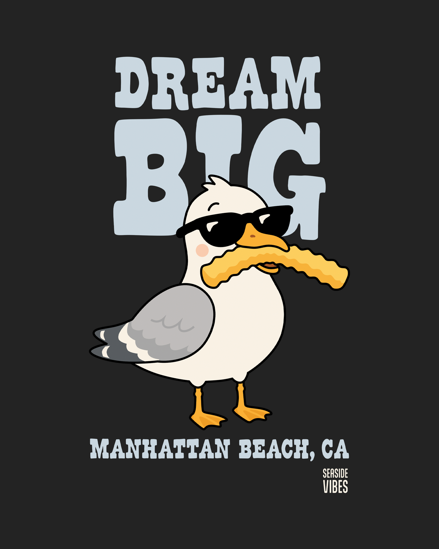 Dream Big Manhattan Beach Onesie | Dark Grey Heather