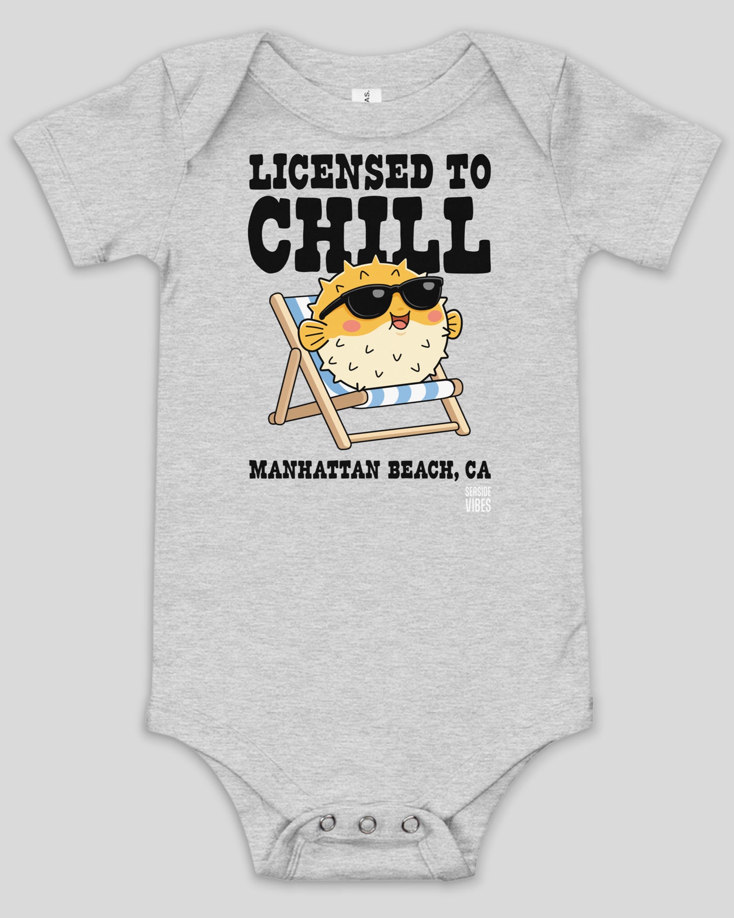 Licensed to Chill Manhattan Beach Onesie | Athletic Heather