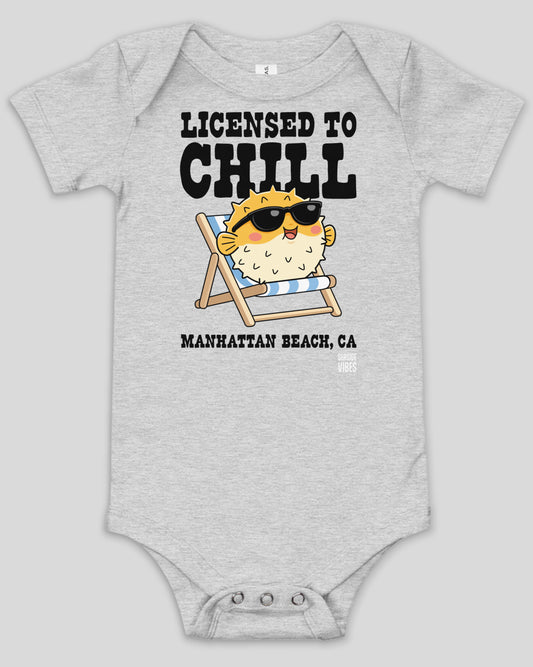Licensed to Chill Manhattan Beach Onesie | Athletic Heather