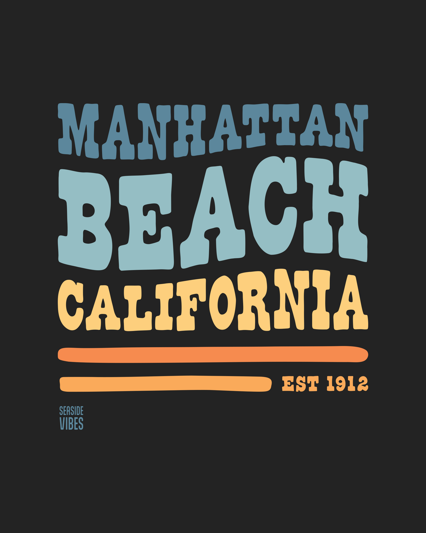 Manhattan Beach Vibes Onesie | Dark Grey Heather