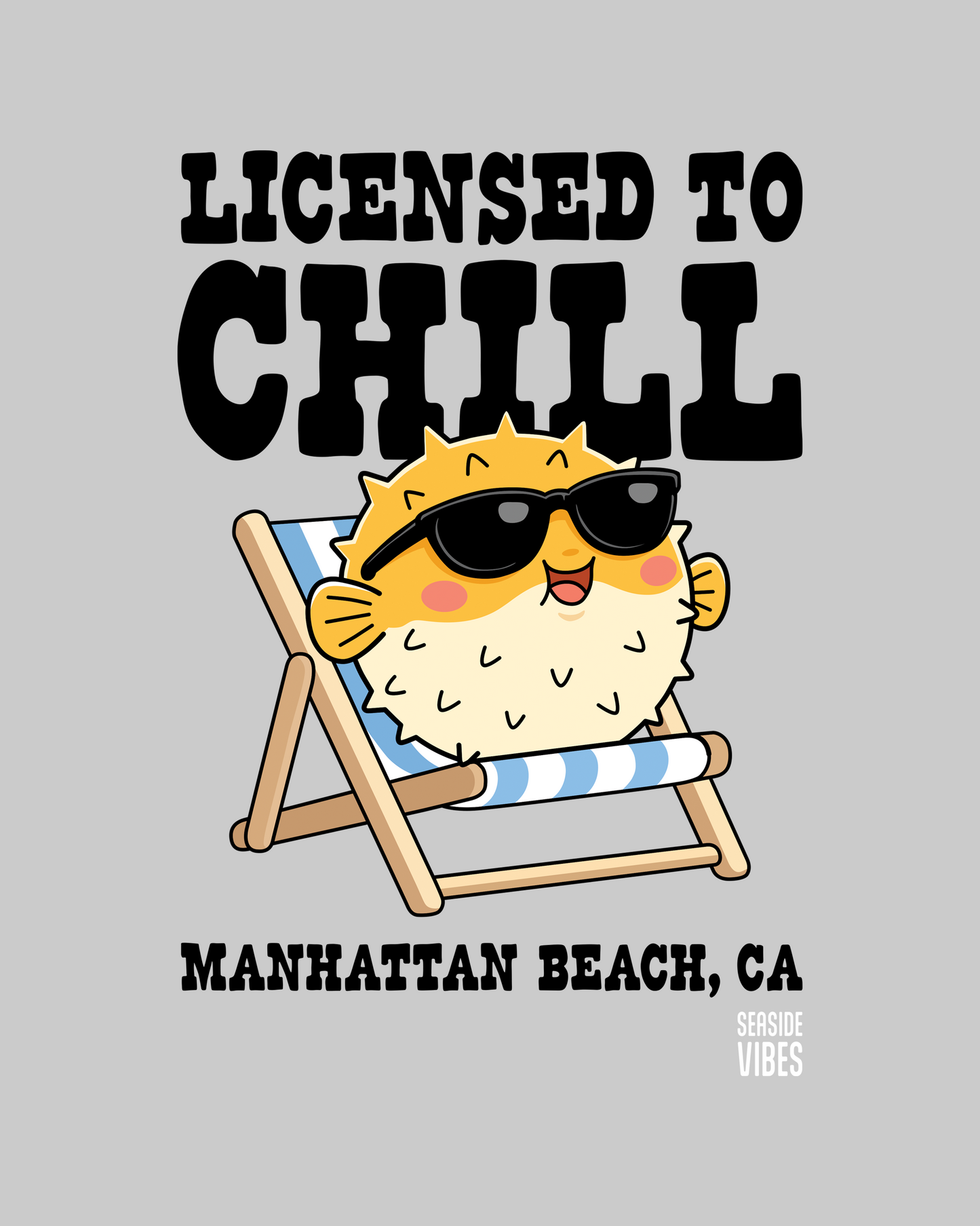Licensed to Chill Manhattan Beach Onesie | Athletic Heather