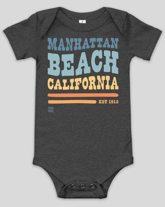 Manhattan Beach Vibes Onesie | Dark Grey Heather
