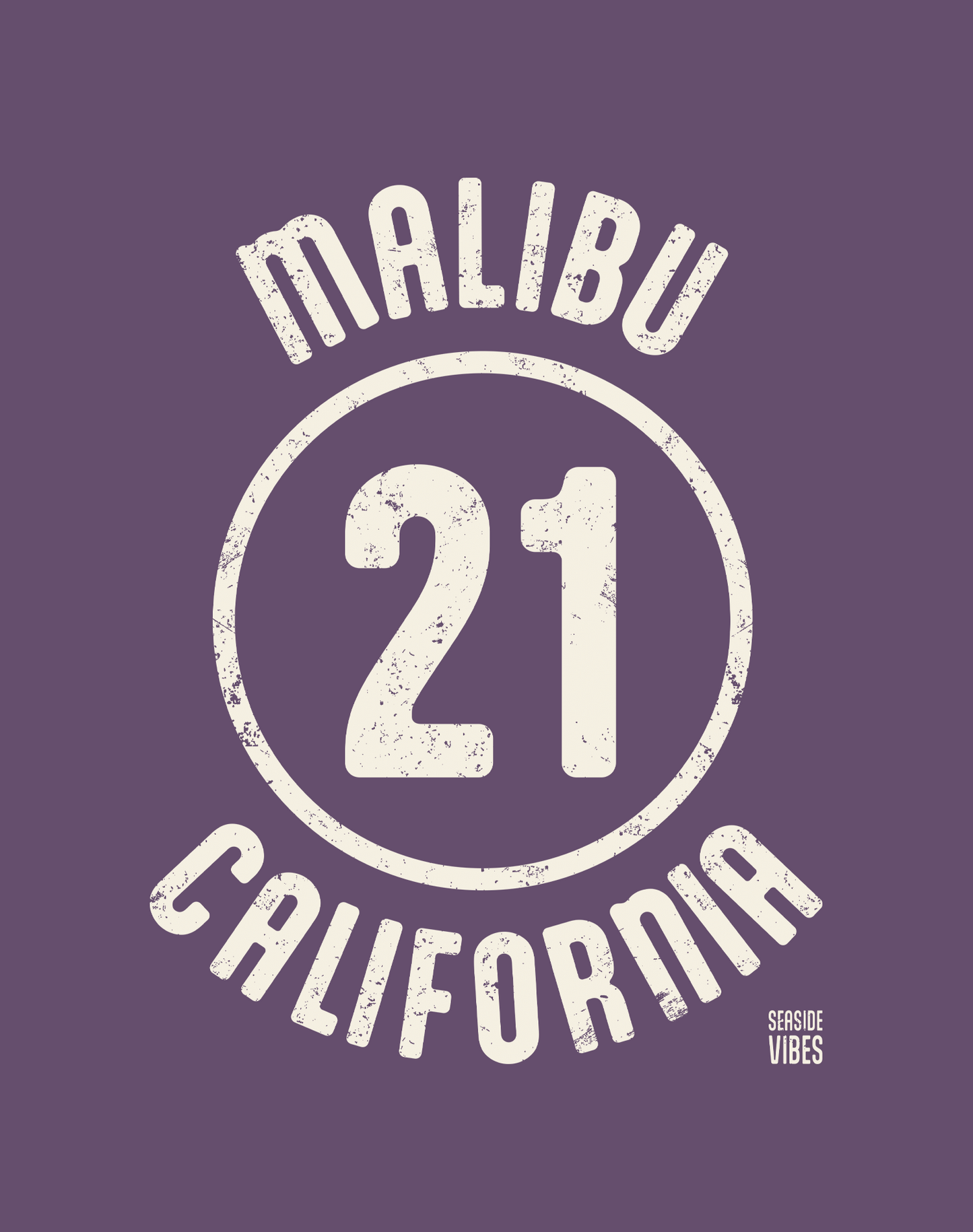 Unisex: Malibu 21 Tee - 100% Cotton | Grape