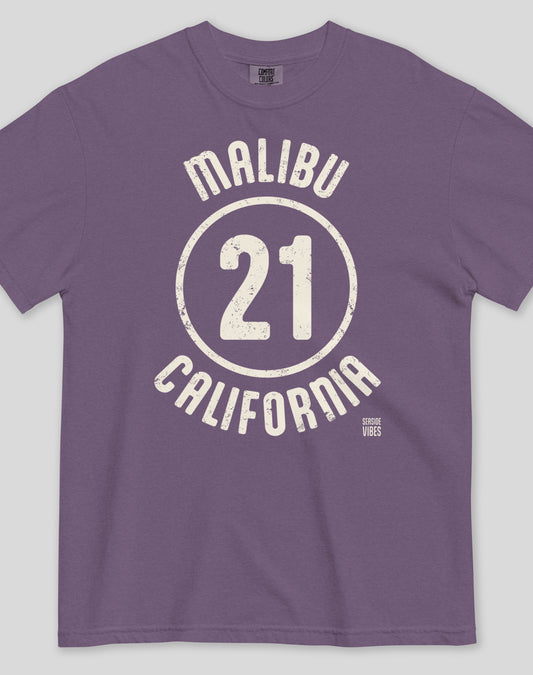 Unisex: Malibu 21 Tee - 100% Cotton | Grape
