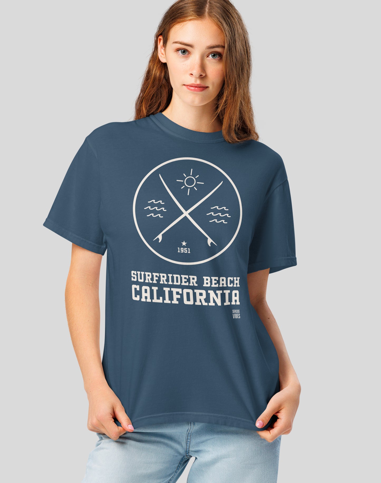 Unisex: Surfrider Beach Surf Tee - 100% Cotton | Midnight