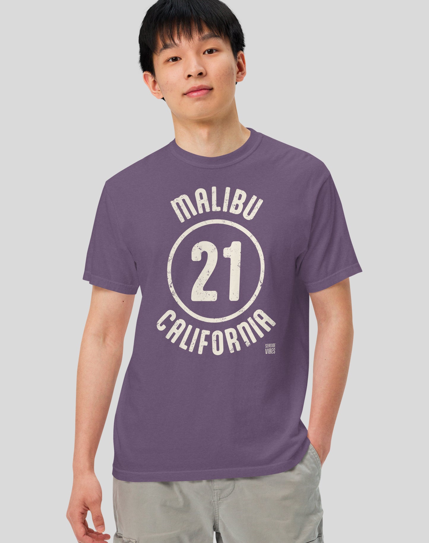 Unisex: Malibu 21 Tee - 100% Cotton | Grape