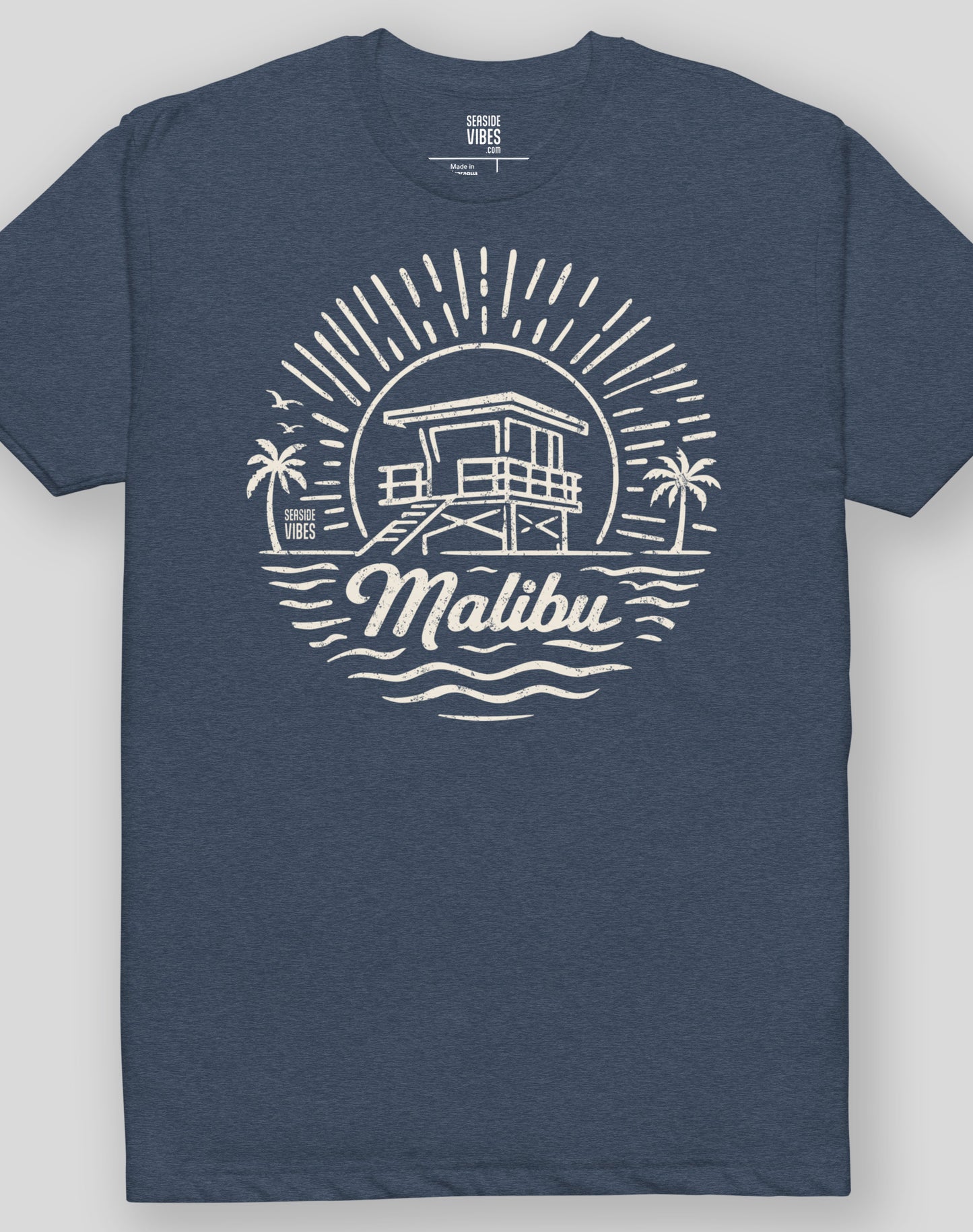 Malibu Sunrise Tee - Cotton Blend | Midnight Navy