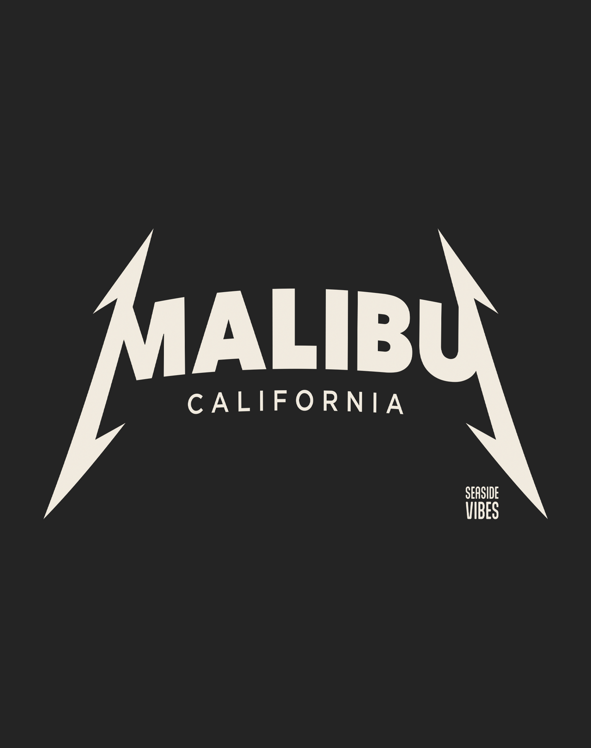 Malibu Rocks Tee - Cotton Blend | Charcoal