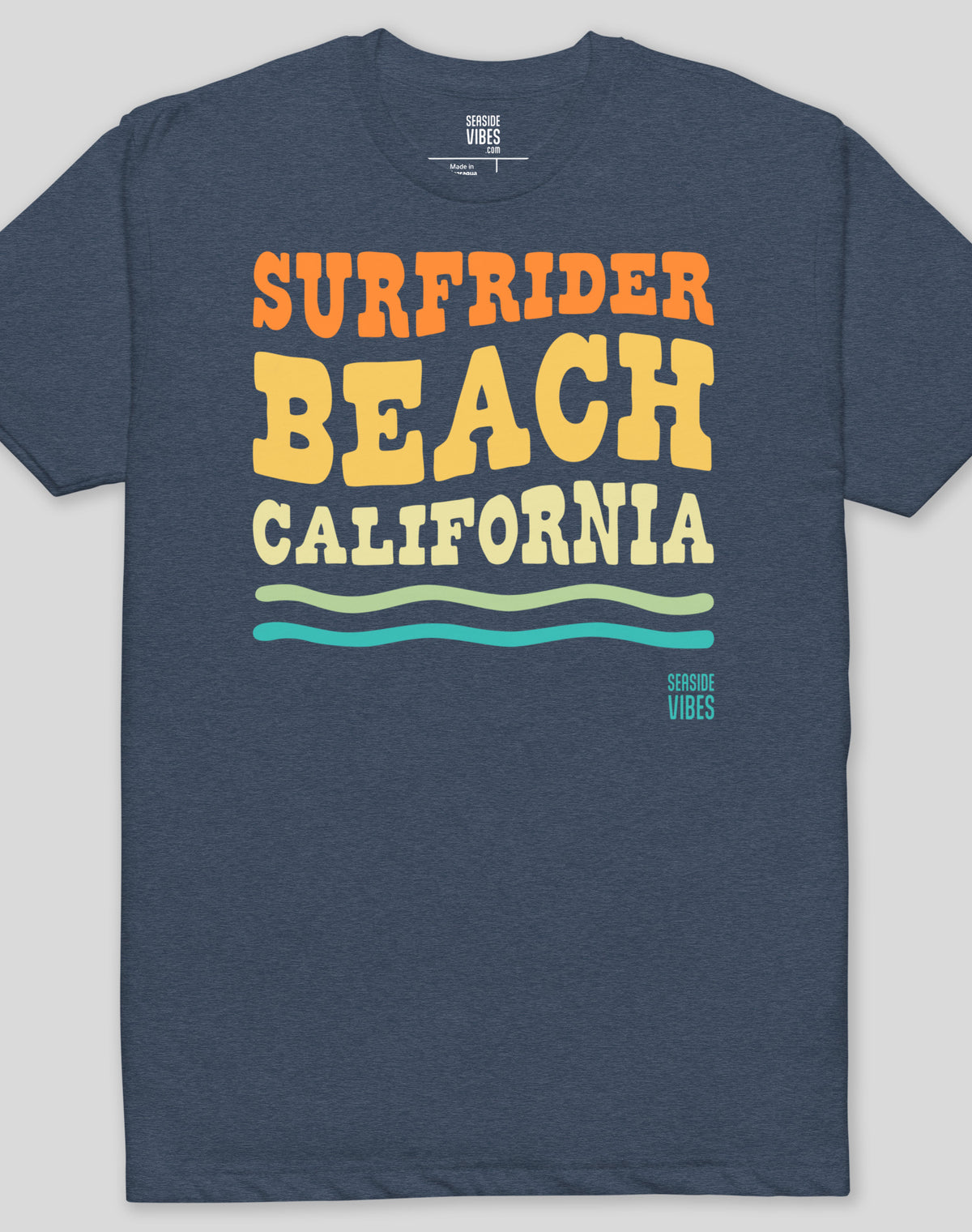 Surfrider Beach Vibes Tee - Cotton Blend | Midnight Navy