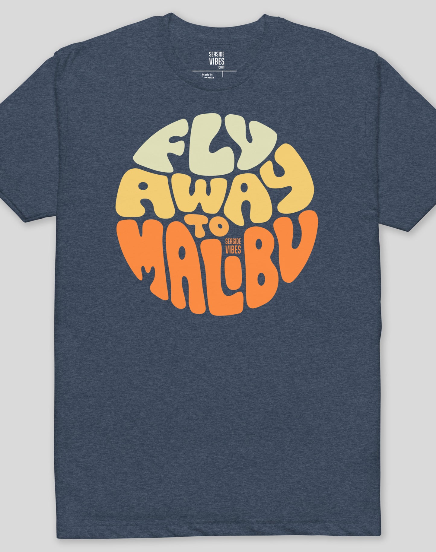 Fly Away to Malibu Tee - Cotton Blend | Midnight Navy
